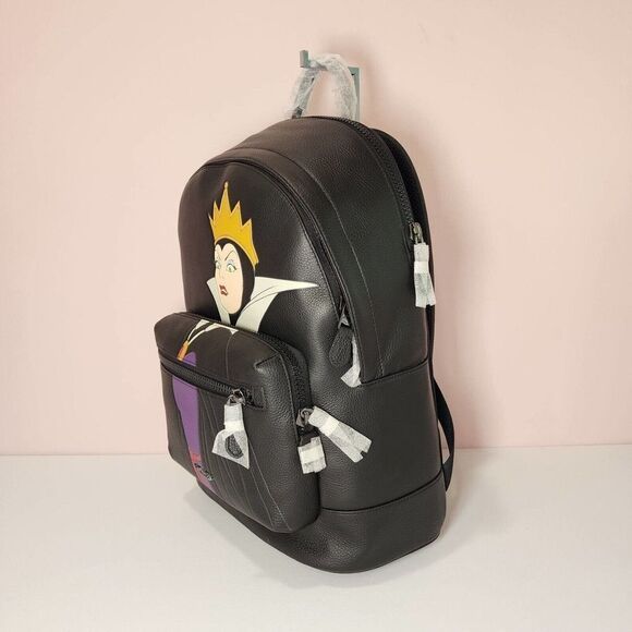 NWT CC042 Disney X Coach West Backpack With Evil Queen Motif Snow White Villains - Picture 3 of 8